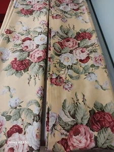 Ralph Lauren Kathleen Par de NUEVAS Cortinas de Bolsillo con Varilla-Caranzas Satén de Algodón Brillante - Imagen 1 de 11