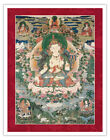 Manjushri, Bodhisattva Of Wisdom - Vintage Tibetan Thangka Buddhist Painting