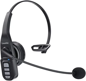 Trucker Bluetooth Headset 5.0 with Microphone Noise Cancelling Wireless Phone He - Picture 1 of 6