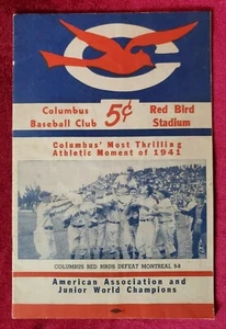 1942 COLUMBUS RED BIRDS OFFICIAL SCORE BOOK- KANSAS CITY BLUES- BOOK WAS SCORED - Picture 1 of 9