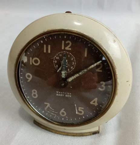 Collectable VTG WESTCLOX Baby Ben Wind Up Alarm Clock , Works Cover