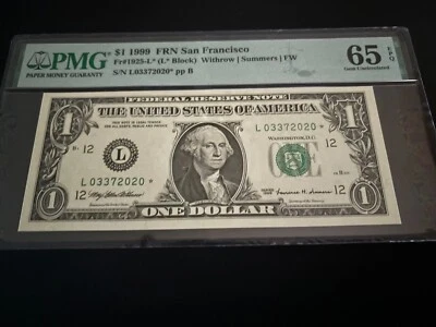 2020 Birth Year or Anniversary, Fancy Serial Numbers Star FRN, San Francisco - Image 1 of 2