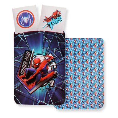 Set Copripiumino Marvel Spiderman per letto singolo doubleface in cotone 6556 Foto 1 de 4