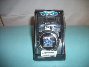 NEW!! Ford Built Tough Pocket Watch Japan Movt Leather with Lobster Clasp - Picture 1 of 5