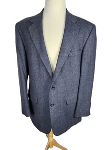 john ashford Mens Sz 44L Blue Color Lambs wool & Wool Blend Sport Coat B5 - Picture 1 of 24