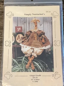 Ginger Giraffe 80cm Doll Toy Simply Nantucket’s Designer Pattern No SN-A1 - Bild 1 von 3