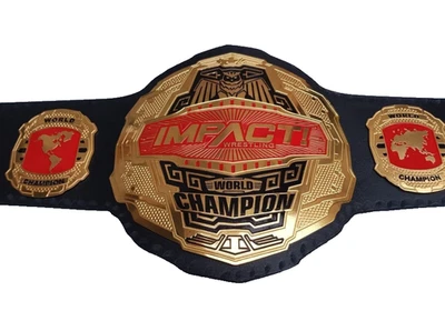 Nuevo cinturón de latón de 2 mm réplica del Campeonato Mundial de Lucha Pesada de Impacto Foto 1 de 4