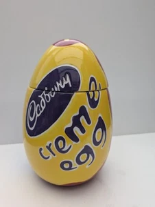 Cadburys Creme Egg Ceramic Cookie Storage Jar Rare Easter - Picture 1 of 9