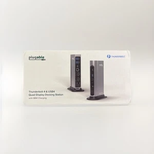Plugable TBT4-UDZ 16-in-1 Thunderbolt 4 Dock with 100W Charging, 4K Quad Monitor - Picture 1 of 3