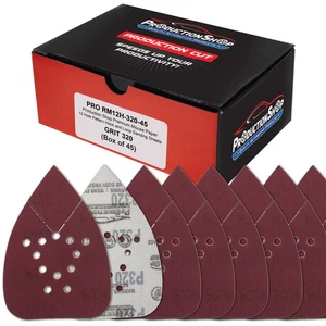 320 Grit 12-Hole Mouse Detail Sander Sandpapers, Box of 45 - Hook & Loop - Picture 1 of 5