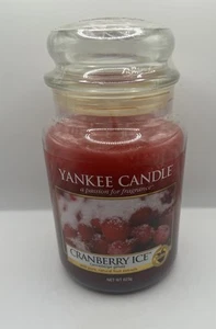 Yankee Scented Red Candle Large Jar 22oz 623g - Cranberry Ice - Picture 1 of 4