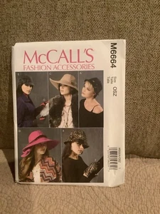 McCall’s M6664 fashion accessories hats pattern and gloves uncut - Picture 1 of 1