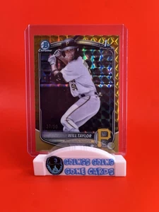 2025 Bowman Chrome WILL TAYLOR RC 1st Gold Geometric Refractor /50 - Picture 1 of 3