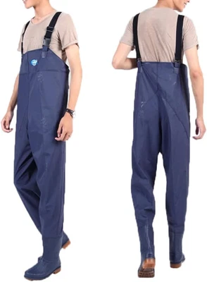 3-Ply Neoprene Hunting & Fly Fishing Chest Waders - Blue - Image 1 of 4