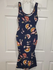 Old Navy Blumen Kleid Umstandskleid Freizeit Strand feminin Gr. M knielang - Bild 1 von 8