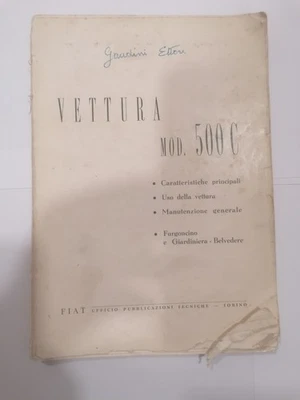 fiat 500 c libretto libro manuale uso e manutenzione book owners livret Broschür - Immagine 1 di 4