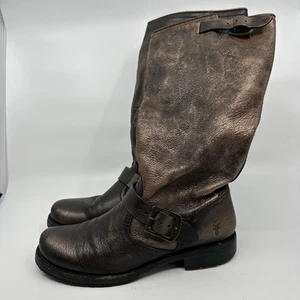 Frye Veronica 76605 hohe Engineer Harness Lederstiefel Damengröße 7 B - Bild 1 von 15