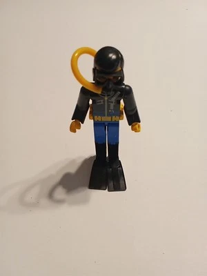 (D7 / 23 Original Lego Technic  Figur  Taucher Komplett mit Schlauch Sammlung  - Bild 1 von 4