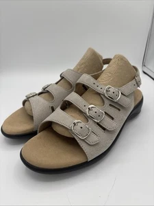 SAS Mystical Sandals Web Linen Leather Women's Size 9.5 Narrow Comfort Shoe - Picture 1 of 7