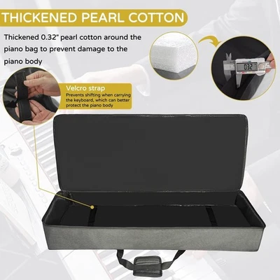 76-Key Padded Keyboard Gig Bag Portable Foldable Electric Piano Keyboard Case... - Image 1 of 2