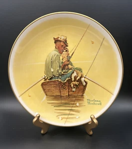 Norman Rockwell "Fish Finders" Collector Plate/ 1976/ Made in USA/ Large 10.5" - Picture 1 of 3
