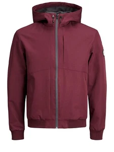JACK&JONES Chaqueta de Hombre Jcojoe Rojo M L XL 12175791 Nuevo Ligero Capucha - Imagen 1 de 1