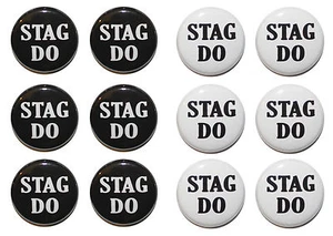 STAG DO Badges / Stag Party Badges / Stag Night Badges - CHOOSE SIZE & COLOUR - Picture 1 of 7