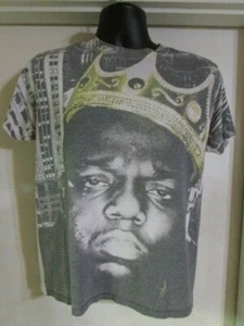 NOTORIOUS B.I.G. BIGGIE SMALLS CROWN WHITE MEDIUM PRE-OWNED BROOKLYN MINT SHIRT - Bild 1 von 6
