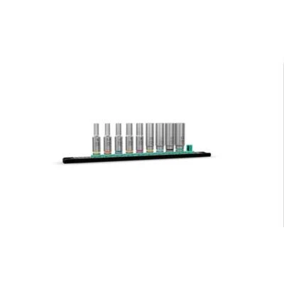 Wera 05005410001 Socket Rail A Deep 1 Socket Set, 1/4" Drive, 9 Pieces - Image 1 of 4