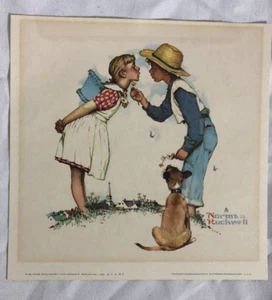 Vintage Norman Rockwell Beguiling Buttercup Print 8x8" - Picture 1 of 9