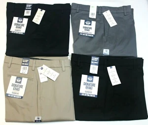 Men's Dockers Signature Khaki Classic Fit Lux Cotton Stretch Flex Comfort Pants - Picture 1 of 19