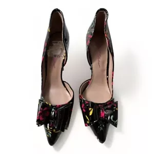 Betsey Johnson Size 10 Prince Floral Heels Women's Shoes Bow Stilettos Cheatah - Picture 1 of 12