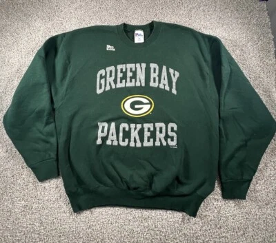 Винтажный свитшот 90-х Green Bay Packers с графическим написанием спортивная одежда футбол НФЛ - Изображение 1 из 4