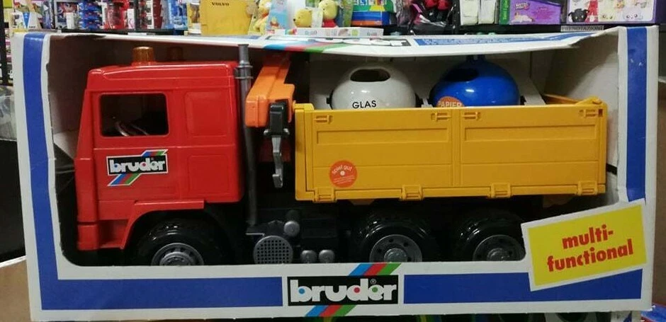 BRUDER 02566 LKW CAMION RACCOLTA DIFFERENZIATA VINTAGE - Immagine 1 di 1