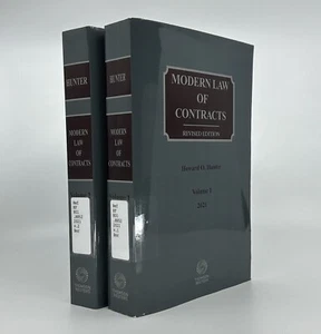 Modern Law of Contracts Revised Edition 2021 Vol 1 & Vol 2 Howard Hunter Reuters - Foto 1 di 5