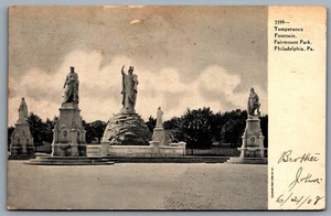 Postcard Philadelphia PA c1908 Temperance Fountain Fairmount Park - Picture 1 of 2