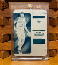2018-19 Contenders Draft Picks Anthony Davis 1/1 Printing Plate Cyan #2 Pelicans