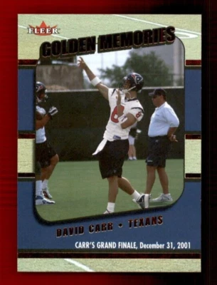 2002 Fleer Tradition Golden Memories #4 David Carr. - Image 1 of 2