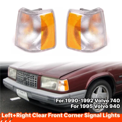2x Luces de esquina de estacionamiento con señal de giro para parachoques delantero transparente para Volvo 940 1995 Foto 1 de 4