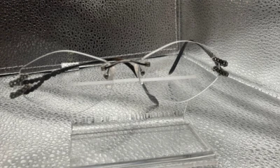 Gafas Caviar Estrás 3 Piezas Taladro Montaje Sin Borde 55 mm Marco Negro Foto 1 de 3