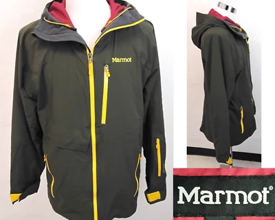 Chaqueta Marmot Ski Snowboard RECCO Para Hombre XL Polar Tec Verde Amarillo #W3912 Foto 1 de 4