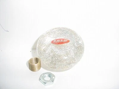 Peterbilt Rojo Logo Nostalgia II "parte superior plana" Perilla de cambio de brillo personalizada (claro) Foto 1 de 2