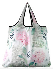 New YaYbag Jumbo Size Fashionable Reusable Grocery Bags 55 Pounds Pink Hydrangea