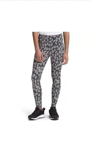 Girls North Face Gray Leopard on Mountain Tight Size L (14/16) New With Tags - Picture 1 of 4