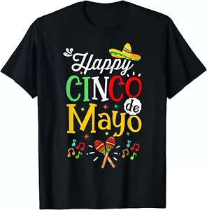 Happy 5 De Mayo Lets Fiesta Viva Mexico Cinco De Mayo. Gift Unisex T-Shirt - Picture 1 of 4