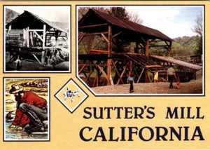 Sutter's Mill, CA Kalifornien GOLDRAUSCH SITE Sierra Nevada Mountains 4X6 Postkarte - Bild 1 von 2