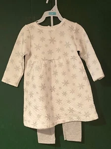 Hudson Baby 2T Snowflake Dress w/Leggings *NEW* vv1 - Picture 1 of 4