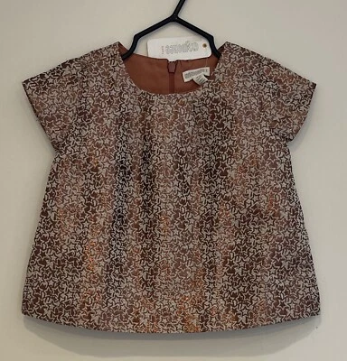 Top Gymboree Bebé Niñas Estrella Brillante Metálico Manga Corta, Bronce, 12-18 M, Nuevo con Etiquetas Foto 1 de 4