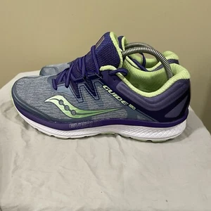 Saucony Women Guide ISO 2 S10415-1 Purple Green Running Shoes Lace Up Sz 11 - Picture 1 of 8