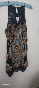 PerSeption Damen Kleid Größe 1X Neu mit Etikett Aline ärmelloses Kleid marineblau und braun - Bild 1 von 10
